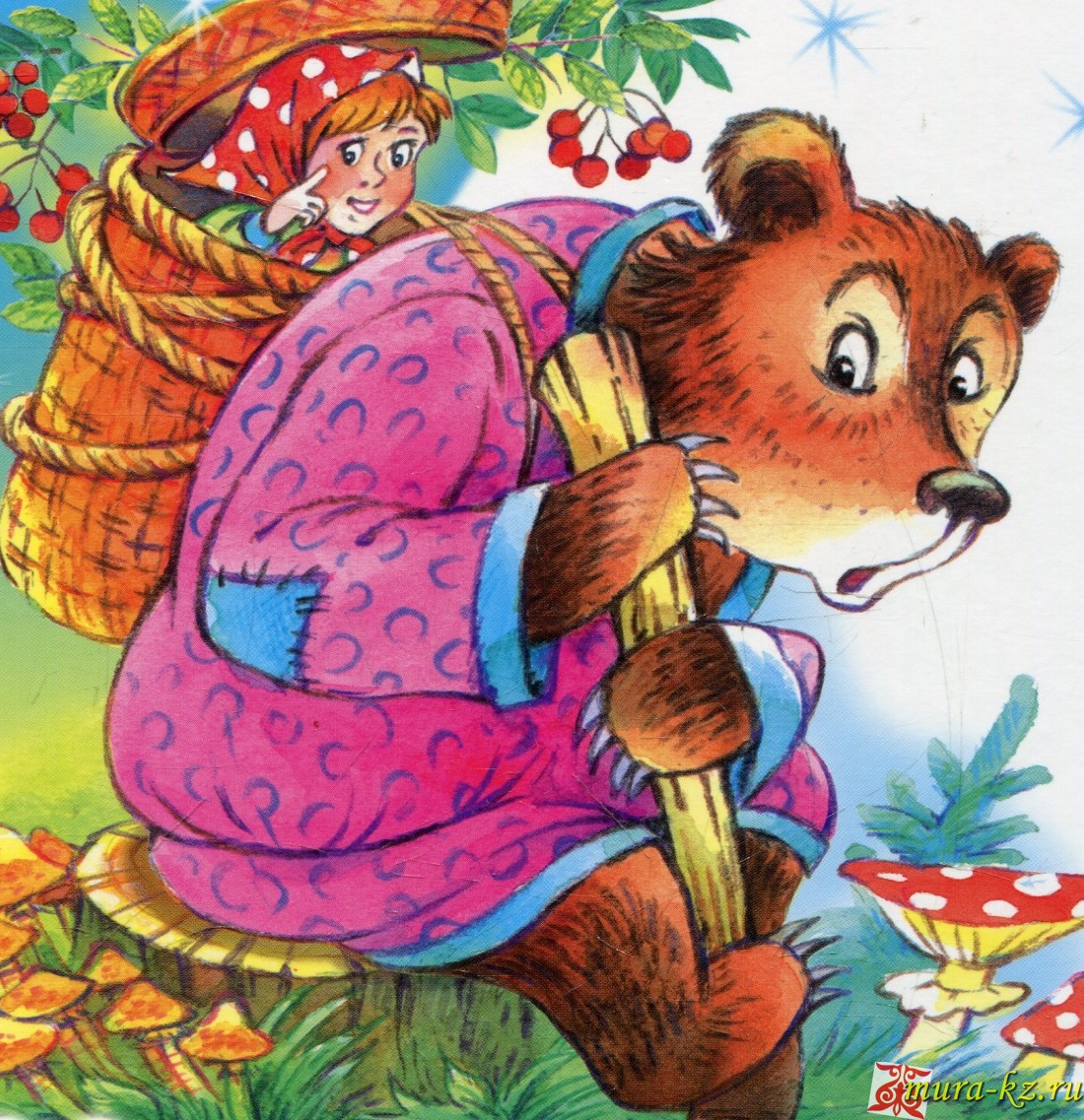 Маша мен Аю – Маша и Медведь (русские сказки на казахском языке)